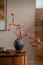 枯れ枝カキのフェイクフラワー【インテリア装飾用・リアルな造花】