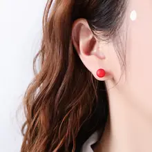 高級感あるパールピアス【赤・お祝い用・結婚式向け・女性用】