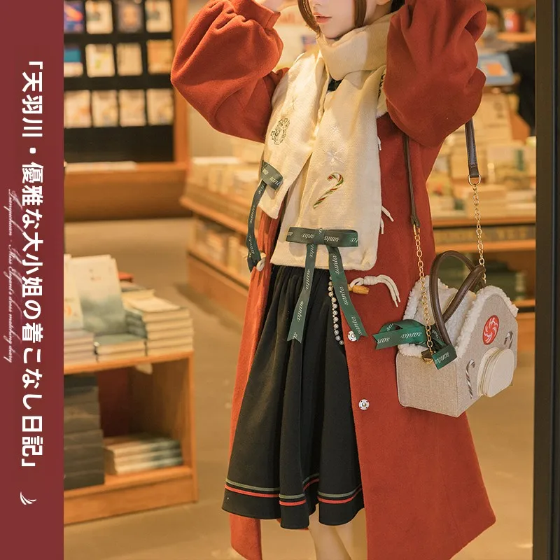 冬の祈願を込めたレディースJK制服：赤色オリジナルデザインセットアップの実用性と価格分析
