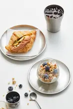 韓国スタイルの304ステンレス製サラダ皿【軽食用・おしゃれなデザイン】