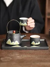 粗陶製 お茶用茶盤【家庭用・小型・煎茶用】