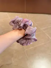 紫色のタイダイデザインのヘアゴム【高級感あるバンヘア用】