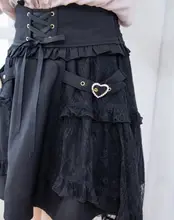 可愛いデザインのレースフリルミニスカート【多層・女性用】（セットアップ対応）