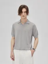 半袖ポロシャツ 男性 夏 シンプル 若々しい 五分袖 トップス ポロカラー ニット Tシャツ