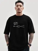 ストリートスタイル 男性用半袖Tシャツ【白色・コットン100%・カジュアルデザイン】