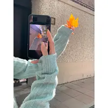 秋用の女性向けカーディガン【柔らかな質感・小柄サイズ・ウール混】