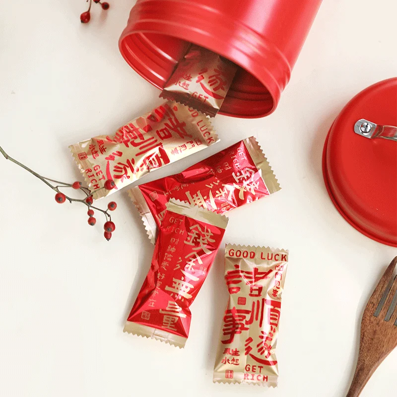 新年用 牛轧糖包装袋【手作り・コーヒー風味・お菓子用】
