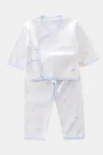 春秋用の薄手長袖ベビー服【純綿・無骨デザイン・ハーフバック】