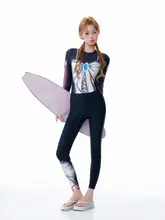 女性用長袖ロングパンツスイムスーツ2点セット【UVカット・ダイビング・ボディシェイプ】