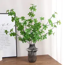 北欧風の人工観葉植物【吊り下げ鐘型・長いマツムシ草の枝・リビング用装飾】