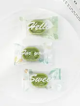 手作り緑豆ケーキ用包装袋【家庭用・100枚・食品グレード・厚手・透明トレー付き】