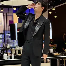 手作りビーズ装飾の男性用ジャケット【カジュアル・オシャレ・パーティー対応】