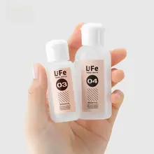 旅行用 携帯可能な圧縮式フリップキャップボトル【洗面剤・シャンプー・ボディローション用】
