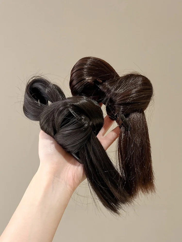 新中式低めお団子ヘアクリップ：ロングヘアまとめ髪に不器用な人でも簡単かつ崩れにくいアレンジを実現