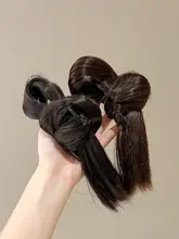 新中式デザインの低めのお団子ヘアクリップ【華やかな雰囲気・ラフなスタイル】