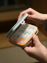 コンパクトな薬ケース【一週間分・大容量・持ち運び便利・密封設計】