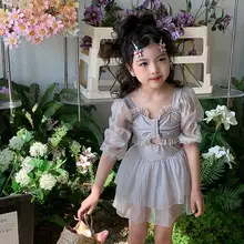 女の子用水着【ワンピース・フリル付き・親子リンクコーデ】