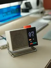 Bluetoothスピーカー デスクトップスピーカー ヴィンテージ コンパクト PC用 ギフト オレンジ 「syitren」