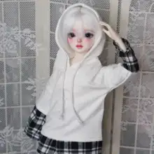 フード付きのBJD人形用ジャケット【フェイクレイヤード・フルーツデザイン・韓国風】（セットアップ対応）