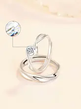 純銀製カップルリング【ユニークデザイン・オープン刻印・プロポーズ用・誕生日ギフト】（セットアップ対応）