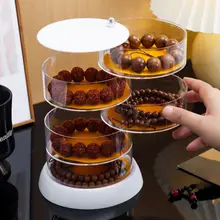 透明回転式ジュエリーボックス【多層設計・仏珠やブレスレットの展示用】（セットアップ対応）