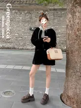 本革製 英国風 レディース ローファー【暖かい裏地・厚底・ブラウン】