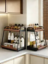 キッチン用 調味料収納ラック【多層・オイル・塩・醤油・酢対応・多機能】