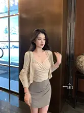 Vネックニットカーディガン【極上の柔らかさ・春用・女性用・フィット感】（セットアップ対応）