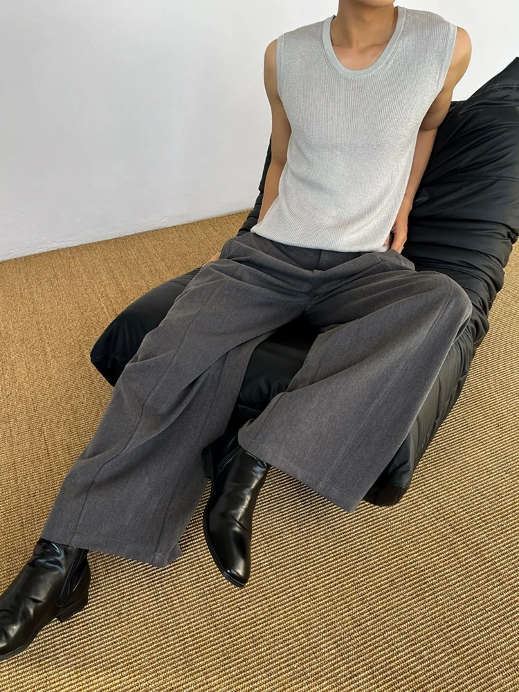 センタープレスワイドパンツ：フランス風プリーツデザインの着用感と実用性を解説