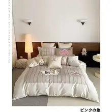 子供用コットン製カートゥーン柄布団カバー【四点セット・かわいいデザイン】（セットアップ対応）