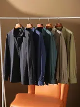 アウトドア向けシンプル無地ストレッチシャツ【ビジネスカジュアル・長袖】