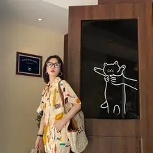 可愛い猫のインタラクティブガラスドア衝突防止ステッカー【ペットショップ・猫カフェ用・ウォールデコ】
