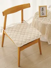 キルティング加工の全棉製食卓椅子用クッション【四季対応・滑り止め付き・薄型】