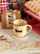 ダックスフンド カップ 耐熱 陶器 コーヒーやミルク用