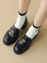 秋冬用 高級感あるローファー【厚底・ソフトソール・コブ付き・加絨・本革】