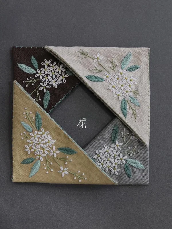 刺繍ブックマーク DIY材料キット：初心者向けの布製手作りに最適なテンプレート