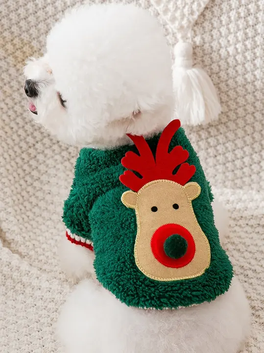 冬季用小型犬服【テディベアスタイル・保温性・クリスマス向け】