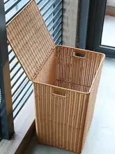 洗濯かご 大サイズ バスルーム ラタン風 洗濯 収納