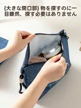 ビンテージ風デニムキャンバス収納バッグ【手提げタイプ・大容量・ファスナー付き】