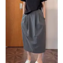 フラワーバッドデザインのスリット入りスカート【秋冬用・立体プリーツ・フレンチスタイル】