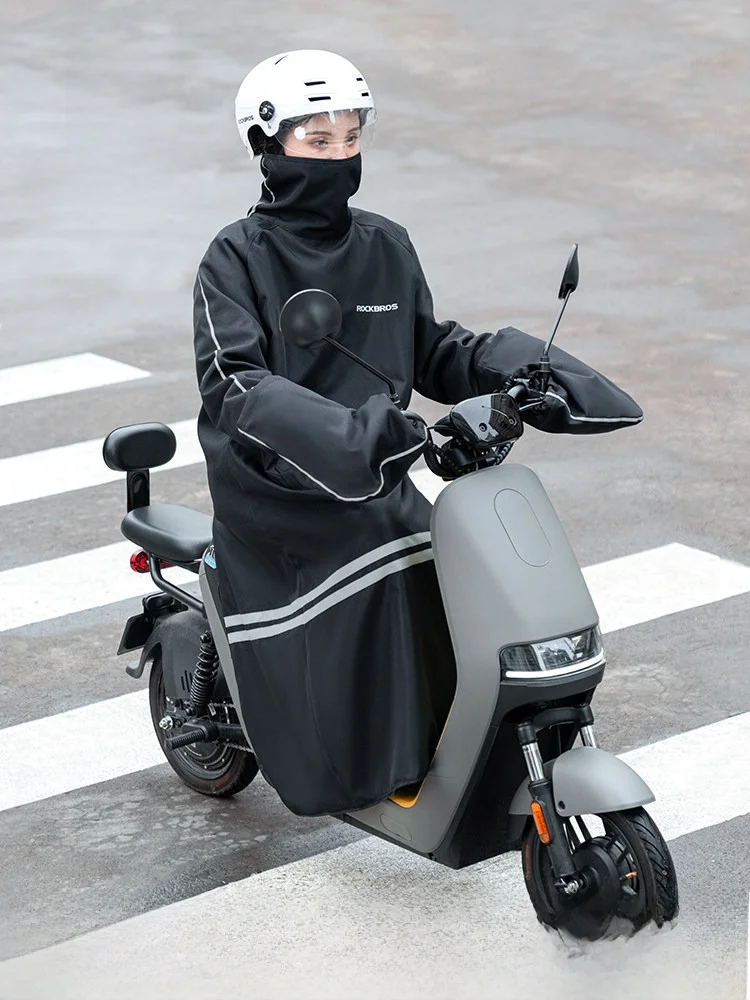 電動バイク用厚手ウィンドブレーカーROCKBROS 50400037001：冬期通勤における防風・保暖性能の実証
