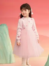 赤いお正月用ドレス【子供用・春秋向け・かわいいデザイン】