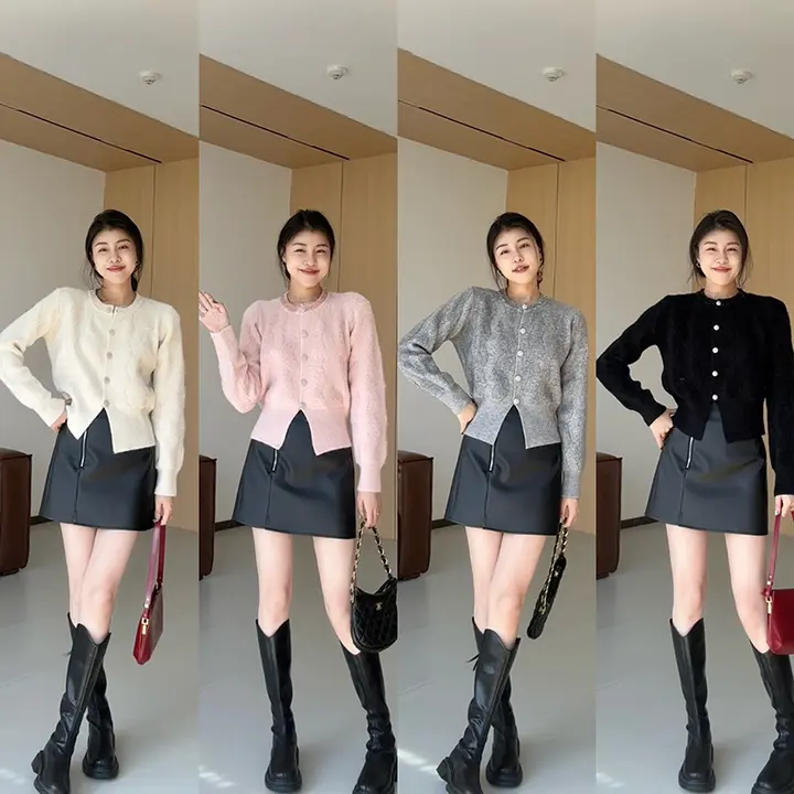 フレンチスタイル 軽やかカーディガン【体型カバー・快適素材・シンプルデザイン】