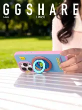 磁気吸着型スマートフォンスタンド【デスク用・リングホルダー・カラフルデザイン・撮影便利】