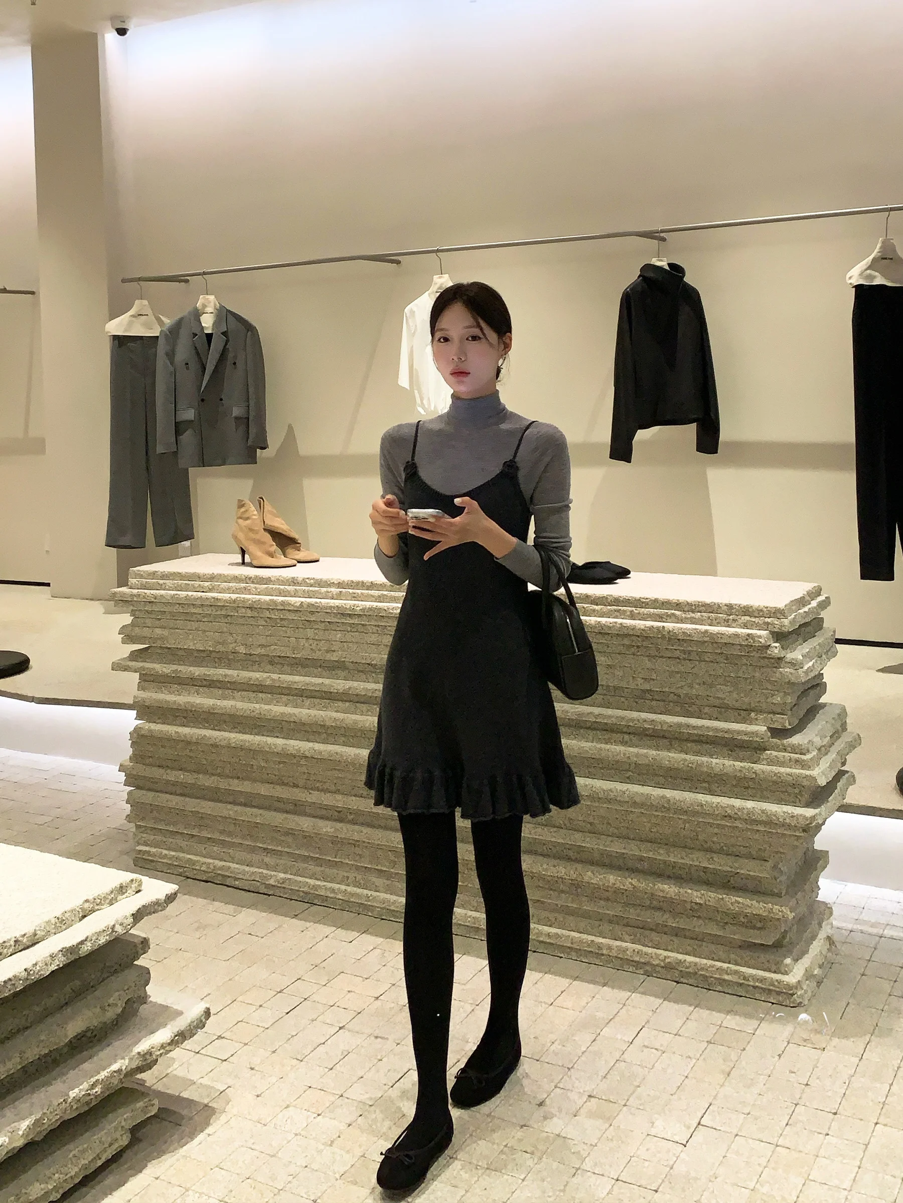 大花模様のリリィアン フック付きフリルドレス：ハンド・メード韓国風の秋冬着用実態と価値分析