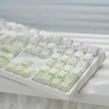 透光加工のPBT素材キーボードカバー【グラデーション・五面熱昇華・サイド刻印・雲中の蝶ランデザイン】