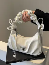 流行の銀色斜めがけバッグ【ファッション・タフタ・ショルダーバッグ】