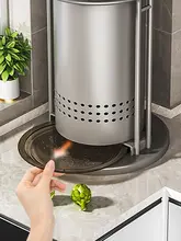 多機能回転式キッチン収納ラック【スペース節約・包丁、スプーン、お箸スタンド一体型】