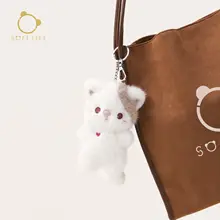 猫のぬいぐるみ キーホルダー【おしゃれなバッグチャーム・プレゼントにも最適】