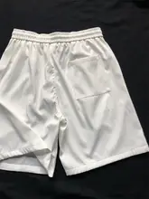 ホワイトレースアップカジュアルショートパンツメンズトレンドブランド